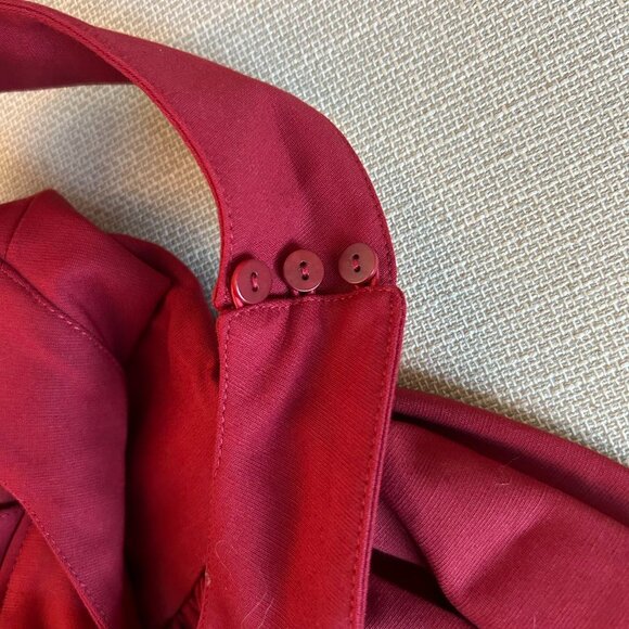 NEW HELSA Faille Halter Mini Dress XXSmall/Sz0 Rouge Red - Picture 9 of 10